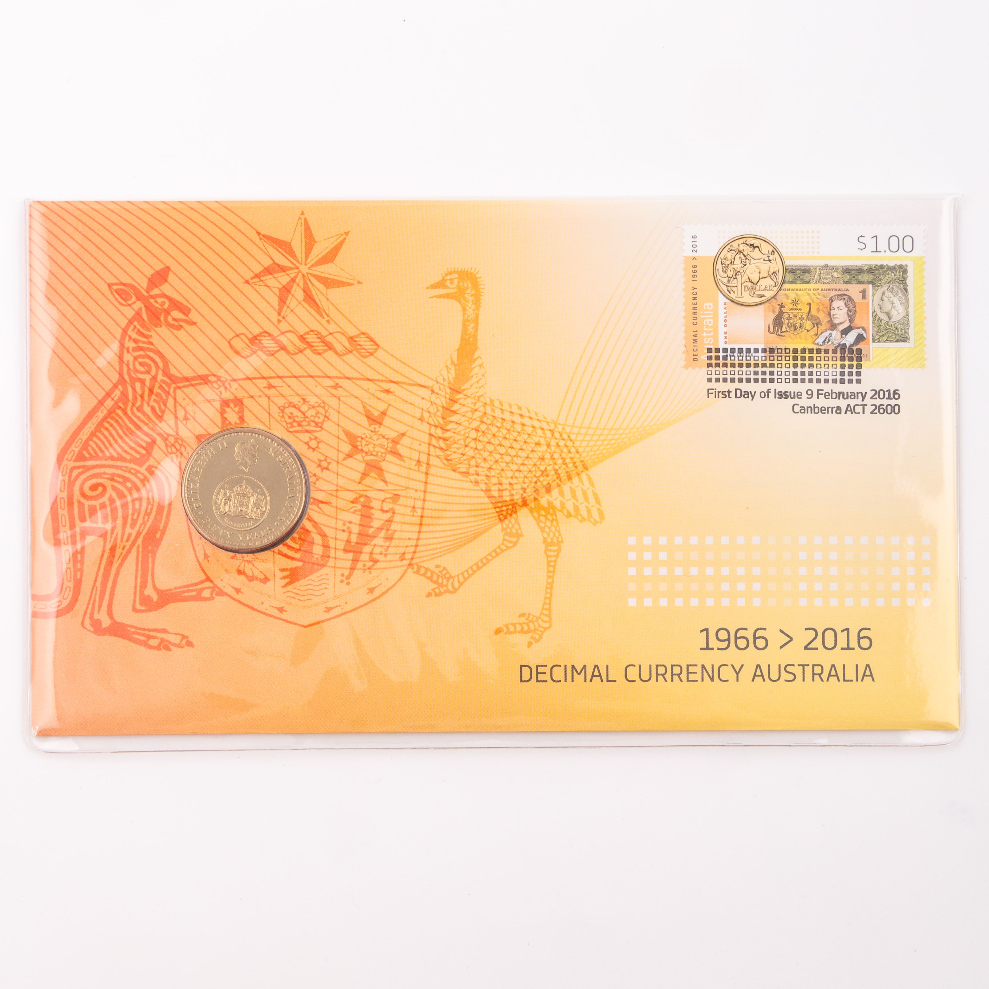 Elizabeth II, Decimal Currency Australia, One Dollar, 2016, UNC