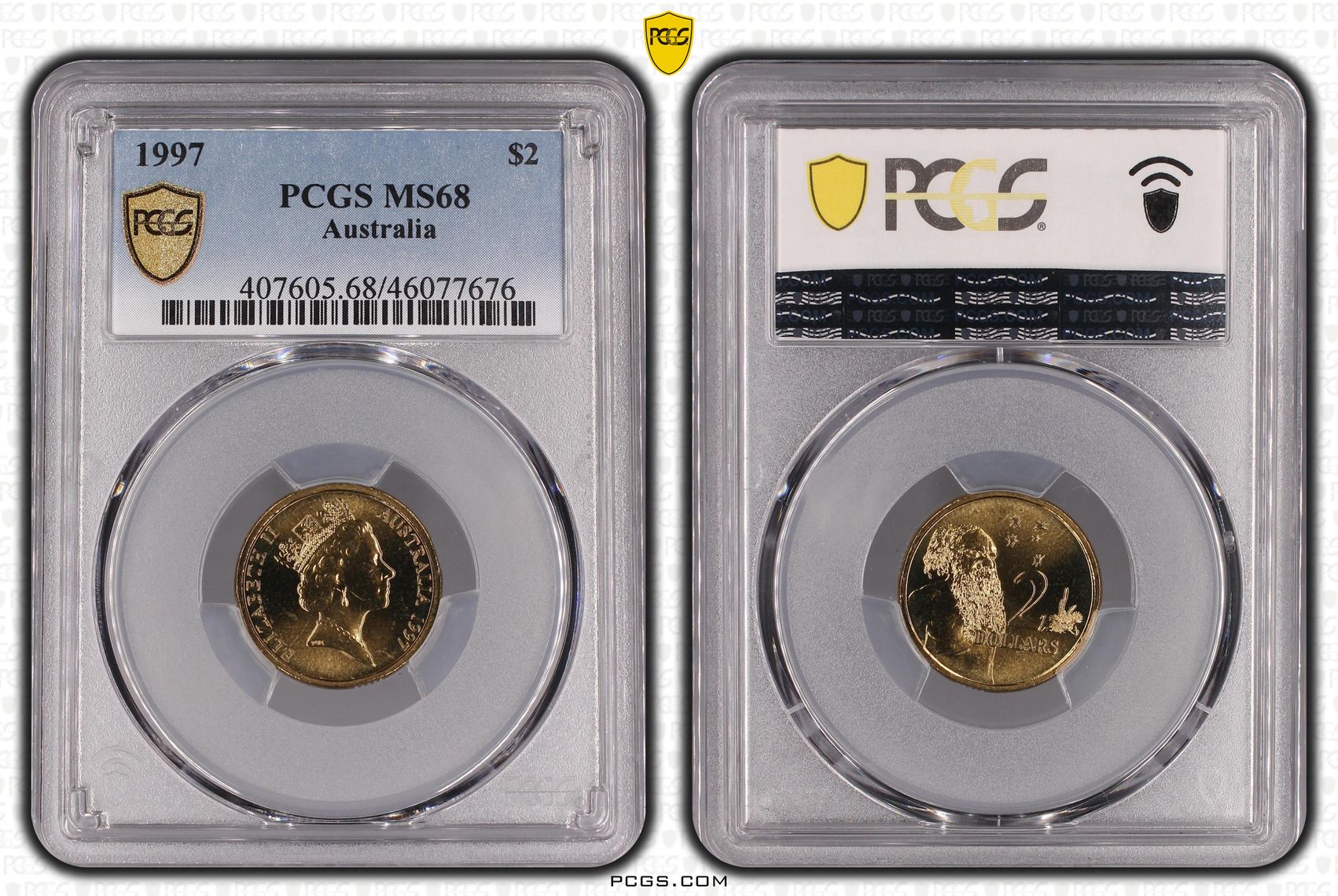 1997 Australia Two Dollar, $2 PCGS - MS68 POP 10/0 -676