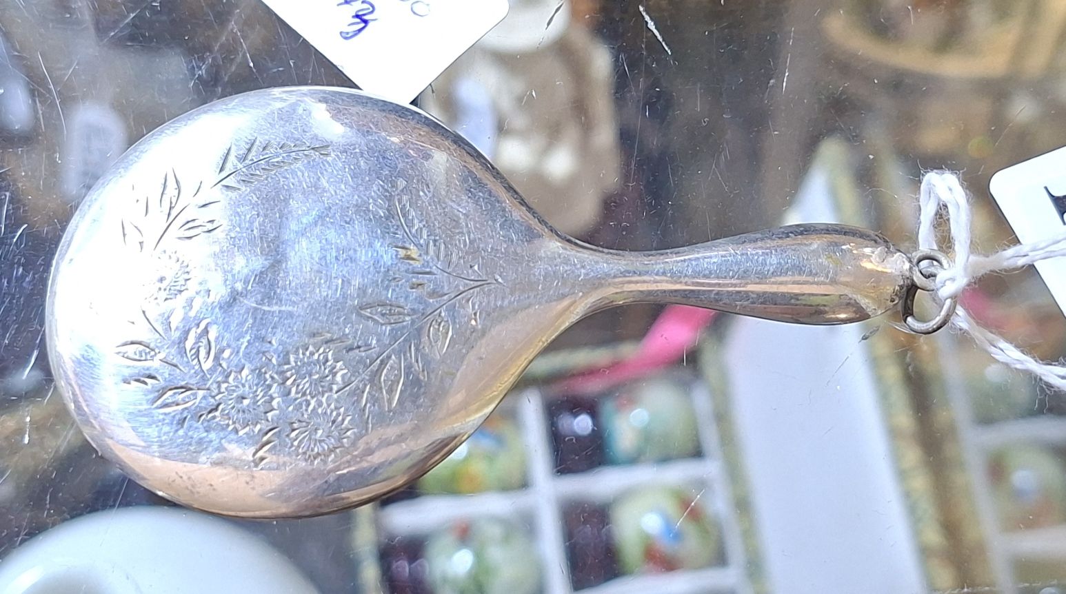 Silverplate Chatelaine Mirror