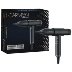 Carmen 5175 Infiniti Pro Xtreme Hair Dryer Titanium Black Black / Silver | FRONT CRACKED