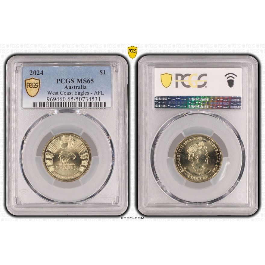 West Coast Eagles - AFL, One Dollar, 2024, PCGS MS65