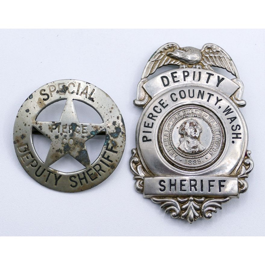 Box 2pc Old Pierce County Deputy Sheriff Badges