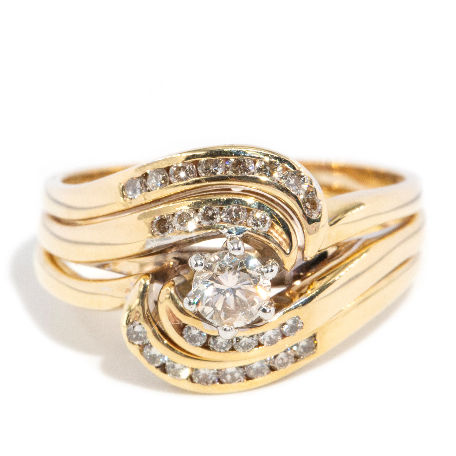 0.50ct Diamond Triple-Band Bridal Set in 9ct Gold