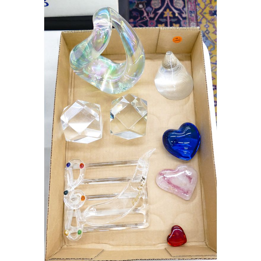 Box Crystal & Studio Glass Paperweights - Eickholt, Baccarat