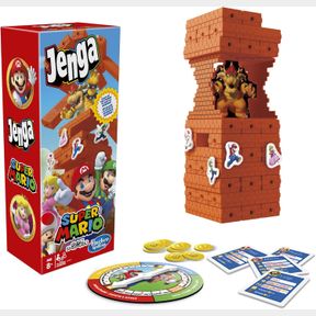 HASBRO JENGA: SUPER MARIO EDITION GAME, BLOCK STACKING TOWER GAME FOR SUPER MARIO FANS, AGES 8 AND UP (AMAZON EXCLUSIVE)