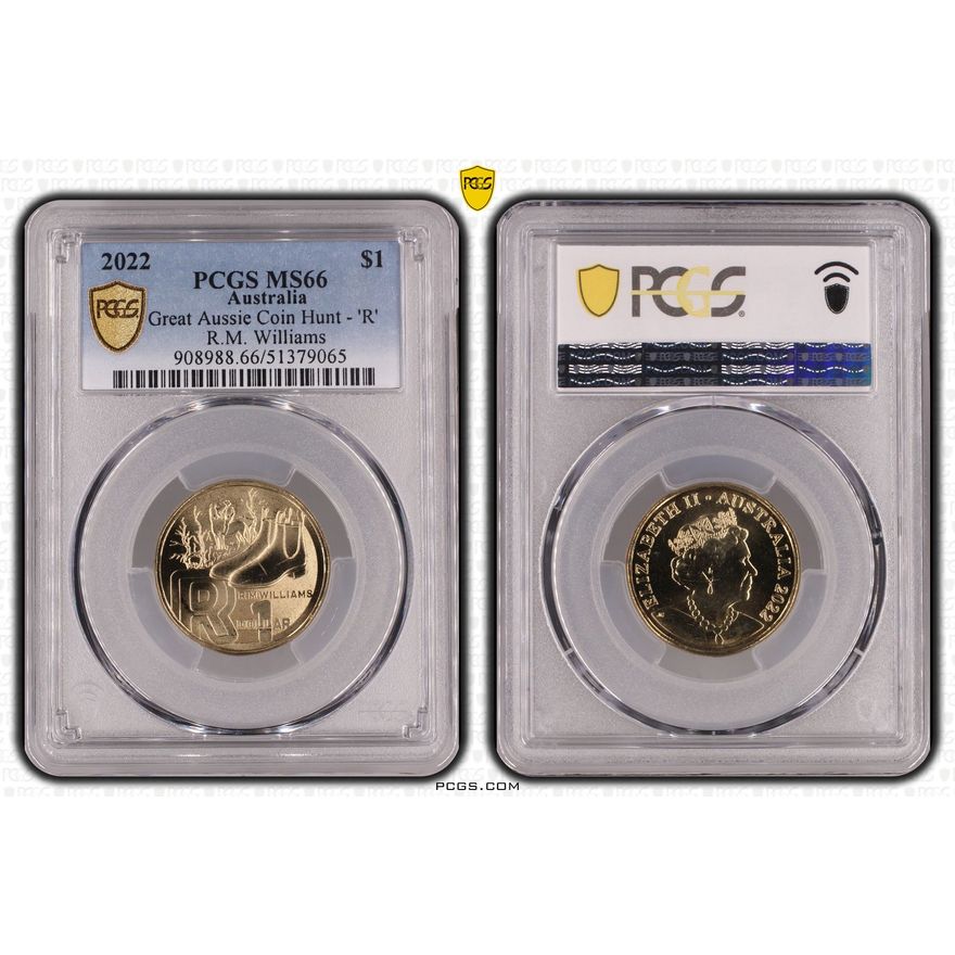 Great Aussie Coin Hunt - 'R', One Dollar, 2022, PCGS MS66