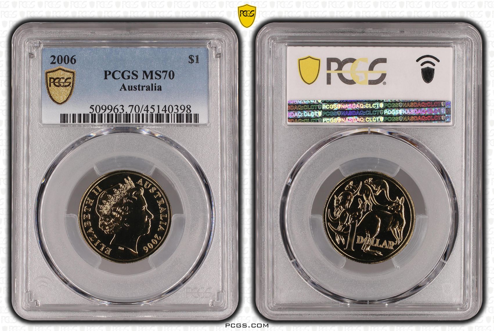 2006 Australia One Dollar, $1 PCGS - MS70 POP 2/0 -398
