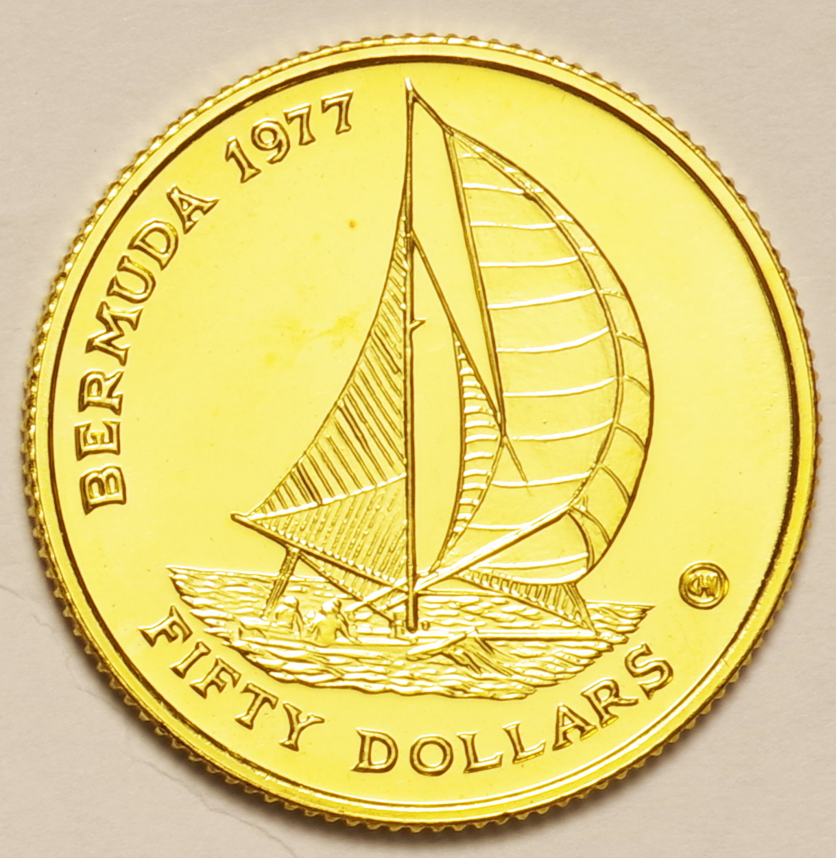 ﾊﾞｰﾐｭｰﾀﾞ-Bermuda エリザベス女王在位25周年記念 50ドル金貨 1977年 KM26 | Taisei Auction