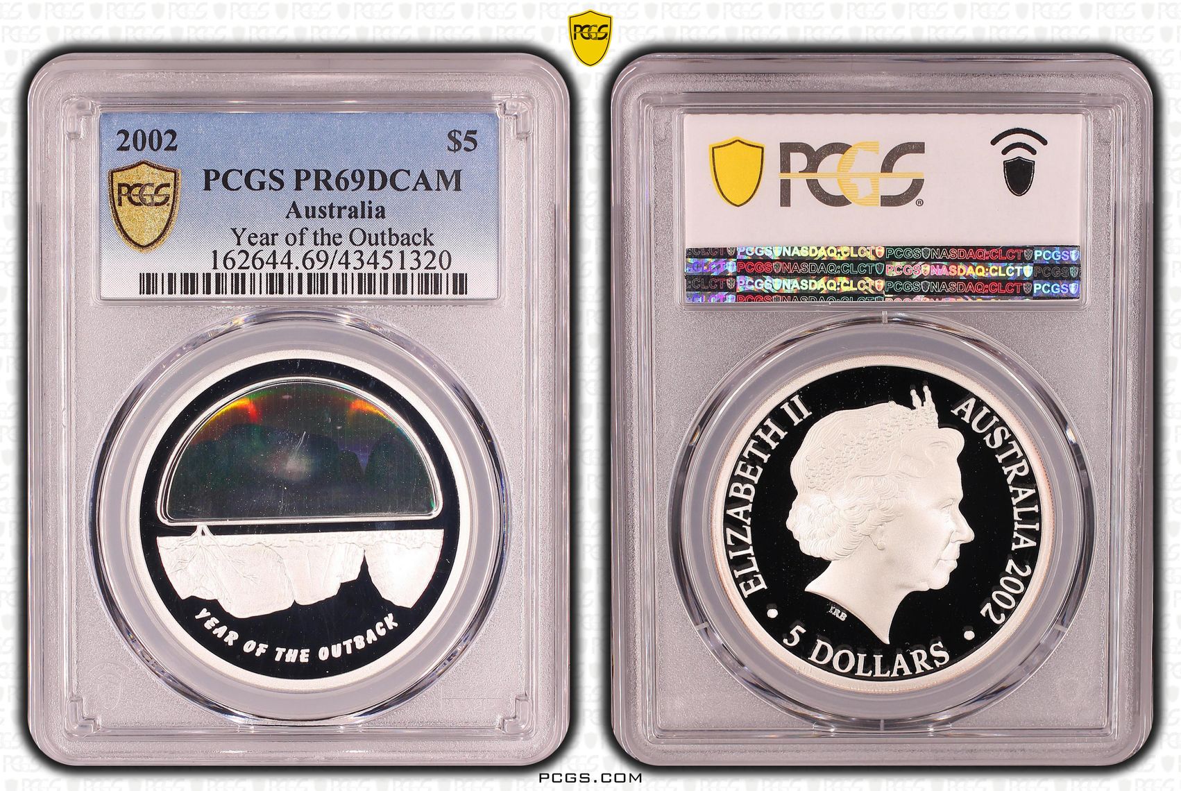 2002 Australia Five Dollar, $5 Silver Year of the Outback PCGS - PR69DCAM -320