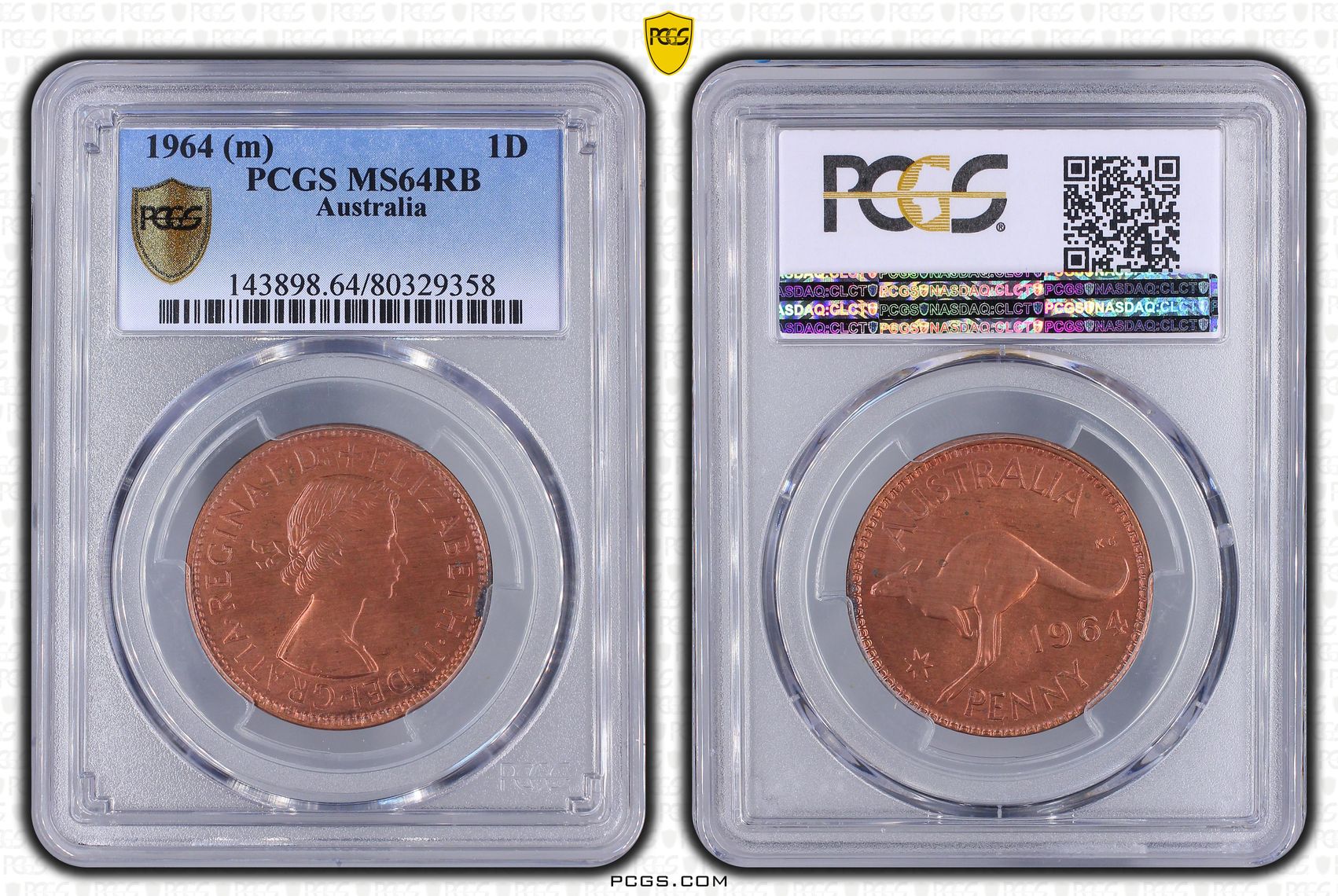 222 · Penny, 1964 (m),  MS64RB