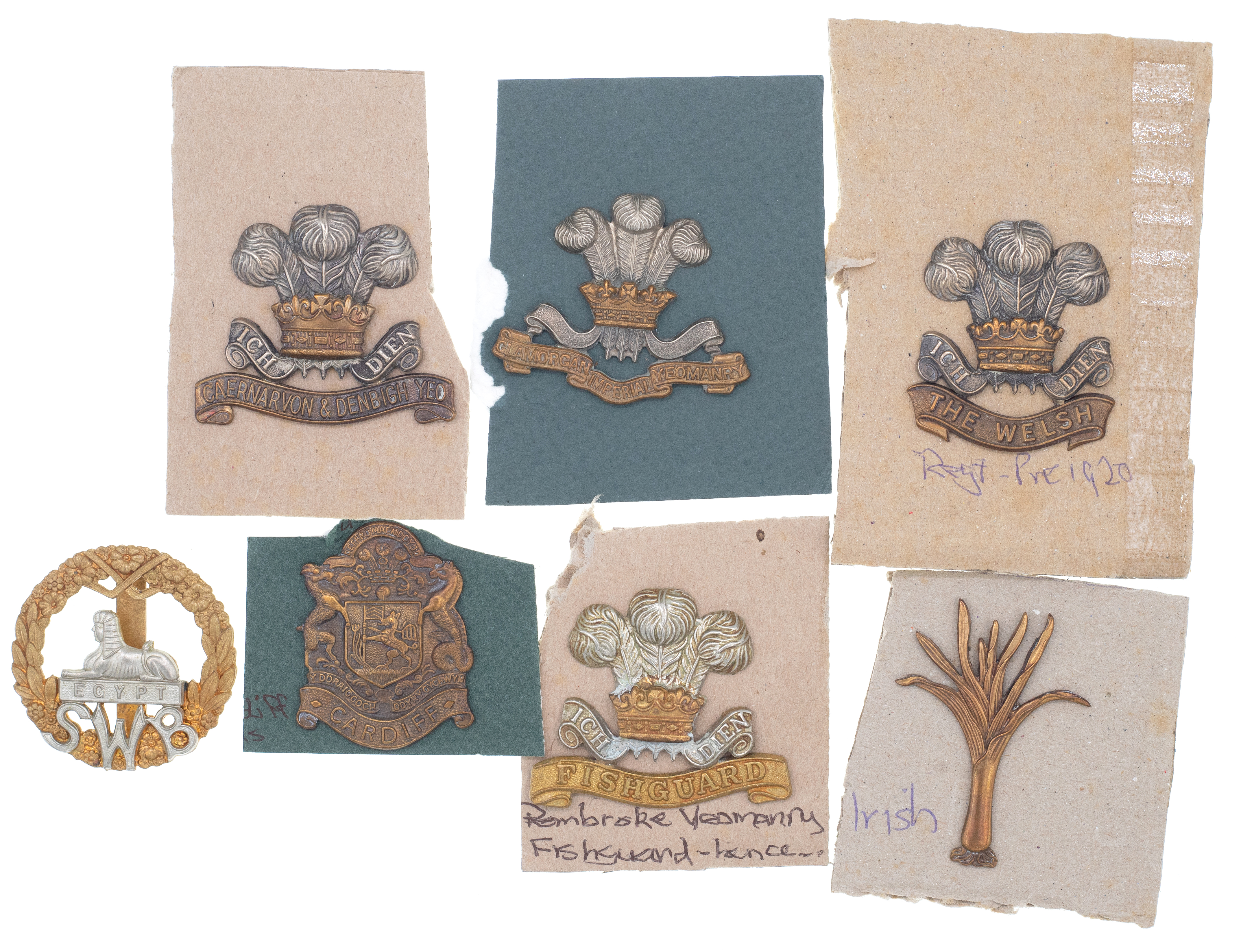 Great Britain, Welsh Regimental Badges, 1914 - 1960, VGC