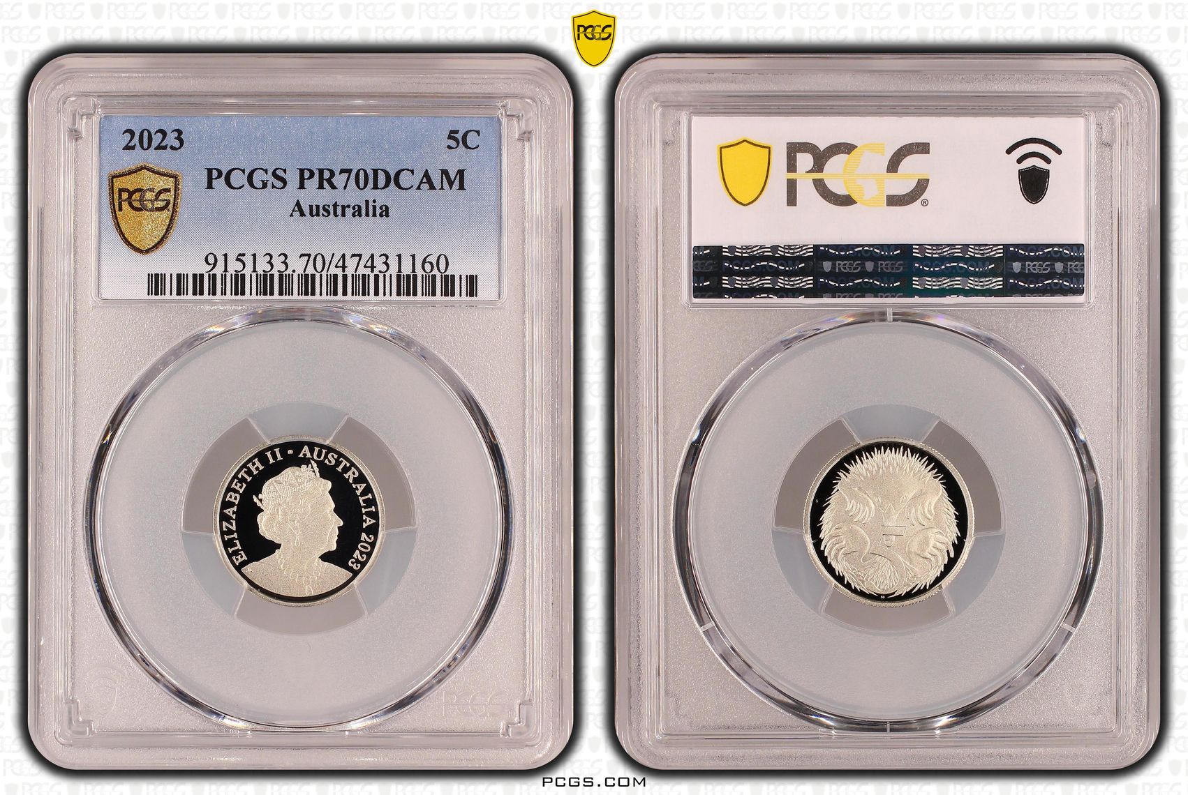 Elizabeth II, Five Cent, 2023, PCGS PR70DCAM