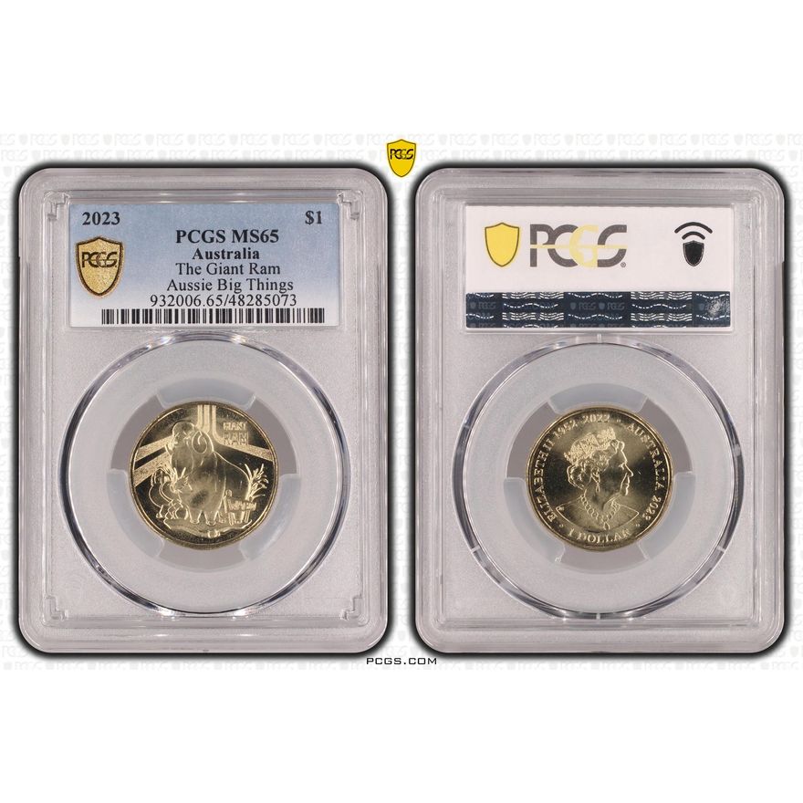 The Giant Ram Aussie Big Things, One Dollar, 2023, PCGS MS65