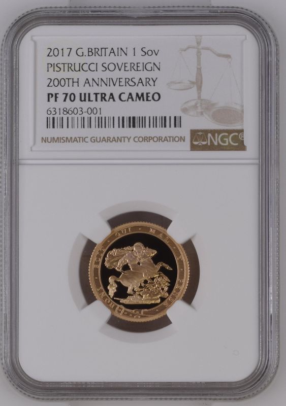 2017 Gold Sovereign 200th Anniversary Proof NGC PF70 UCAM | The