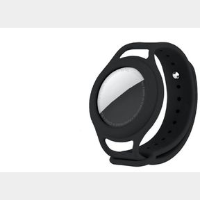 TUFF-LUV Airtag Silicone Wrist band for Kids/Adults Black|