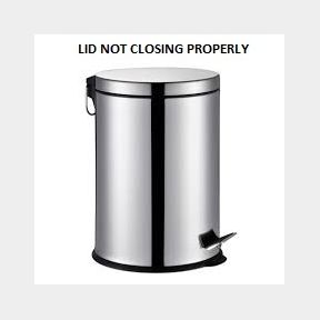 Continental Homeware 30L Dome Cover Pedal Bin (Grey) (LID NOT CLOSING PROPERLY)| JG 51499/21276 B0 (C)