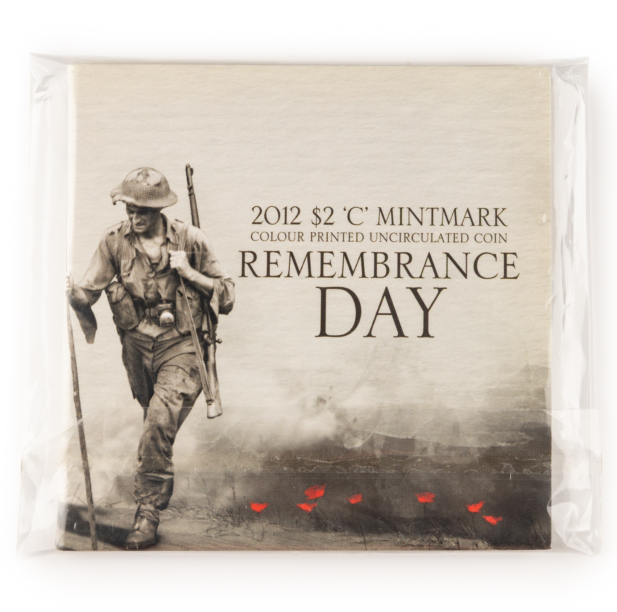 64 · Elizabeth II, Remembrance Day Red Poppy, Two Dollars, 2012-C,  UNC