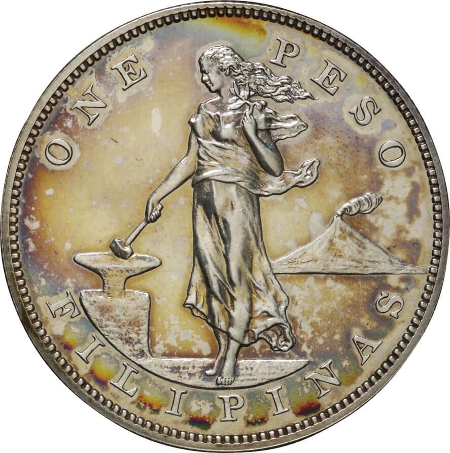 フィリピン-Philippines. 1905. プルーフ. Proof. Silver. ペソ(Peso 