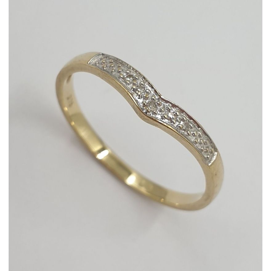 9ct Y/G Diamond Ring