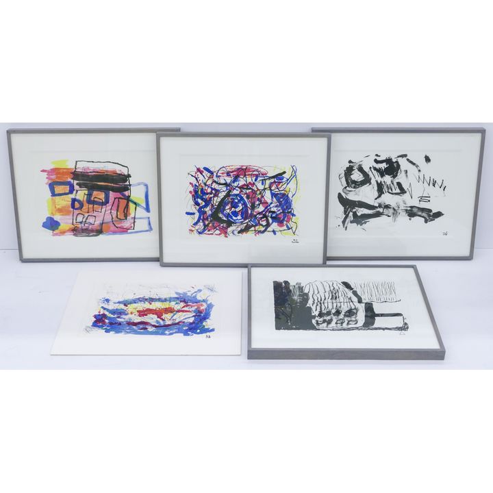 5pc M.C. Carroll Abstract 1986 Lithograph Suite