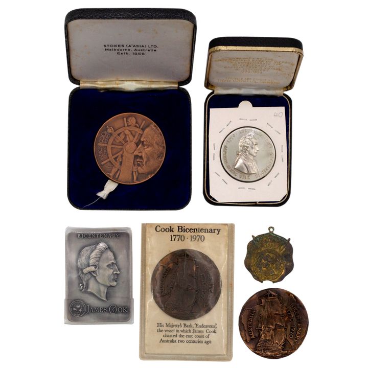 Group, Captain James Cook Portrait Medallions,