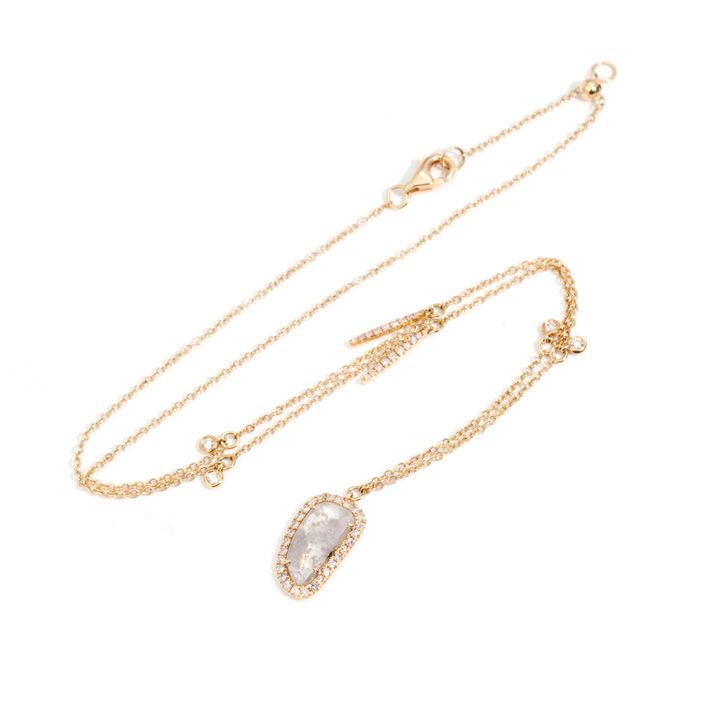 Contemporary 18 Carat Gold Diamond Necklet,