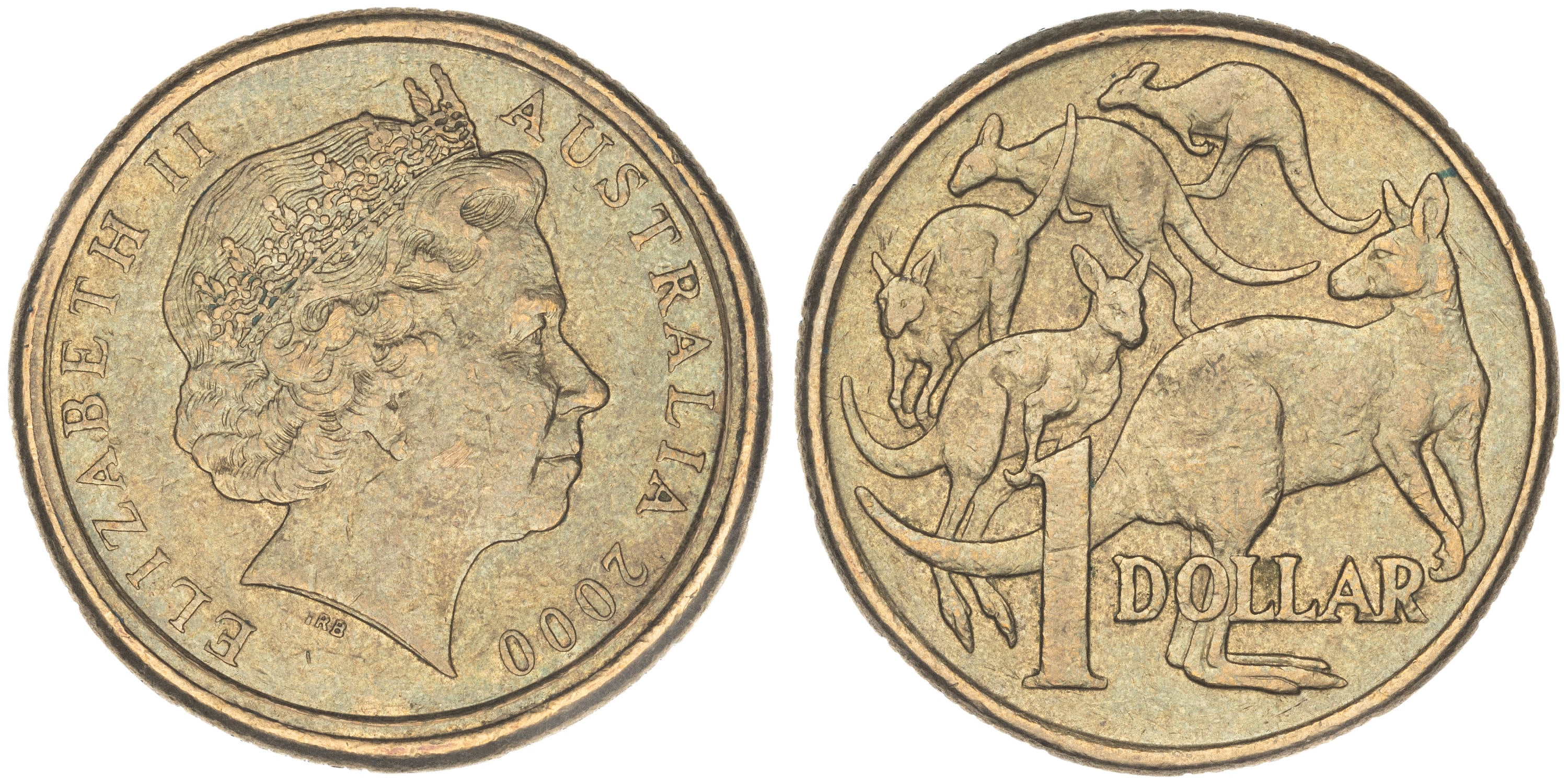 Elizabeth II, Mule, One Dollar, 2000, aUNC