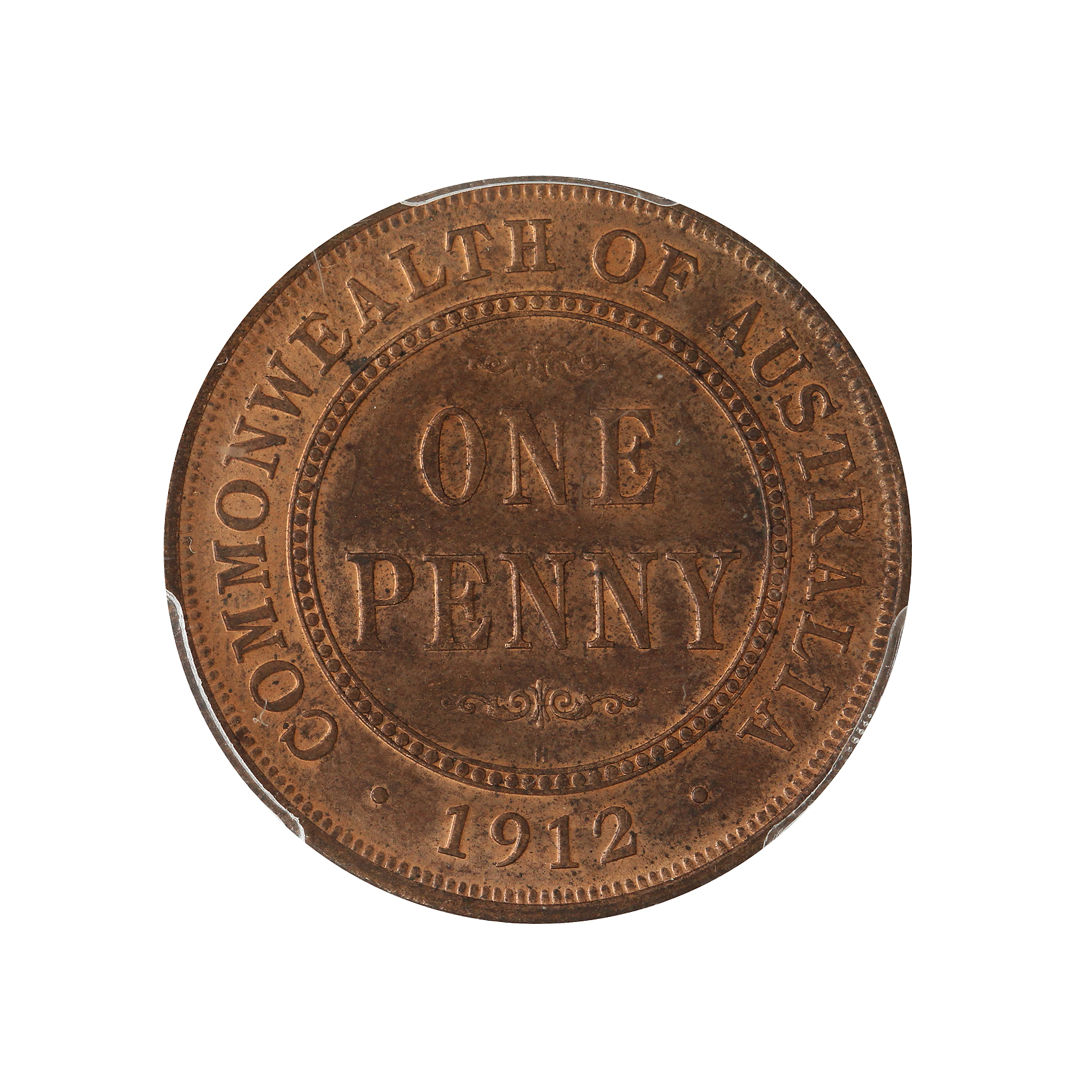George V, Penny, 1912-H, MS 64 RB