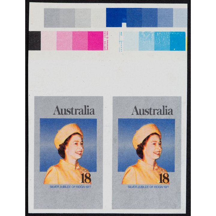 Block, Silver Jubilee, Eighteen Cents, 1977, Fine