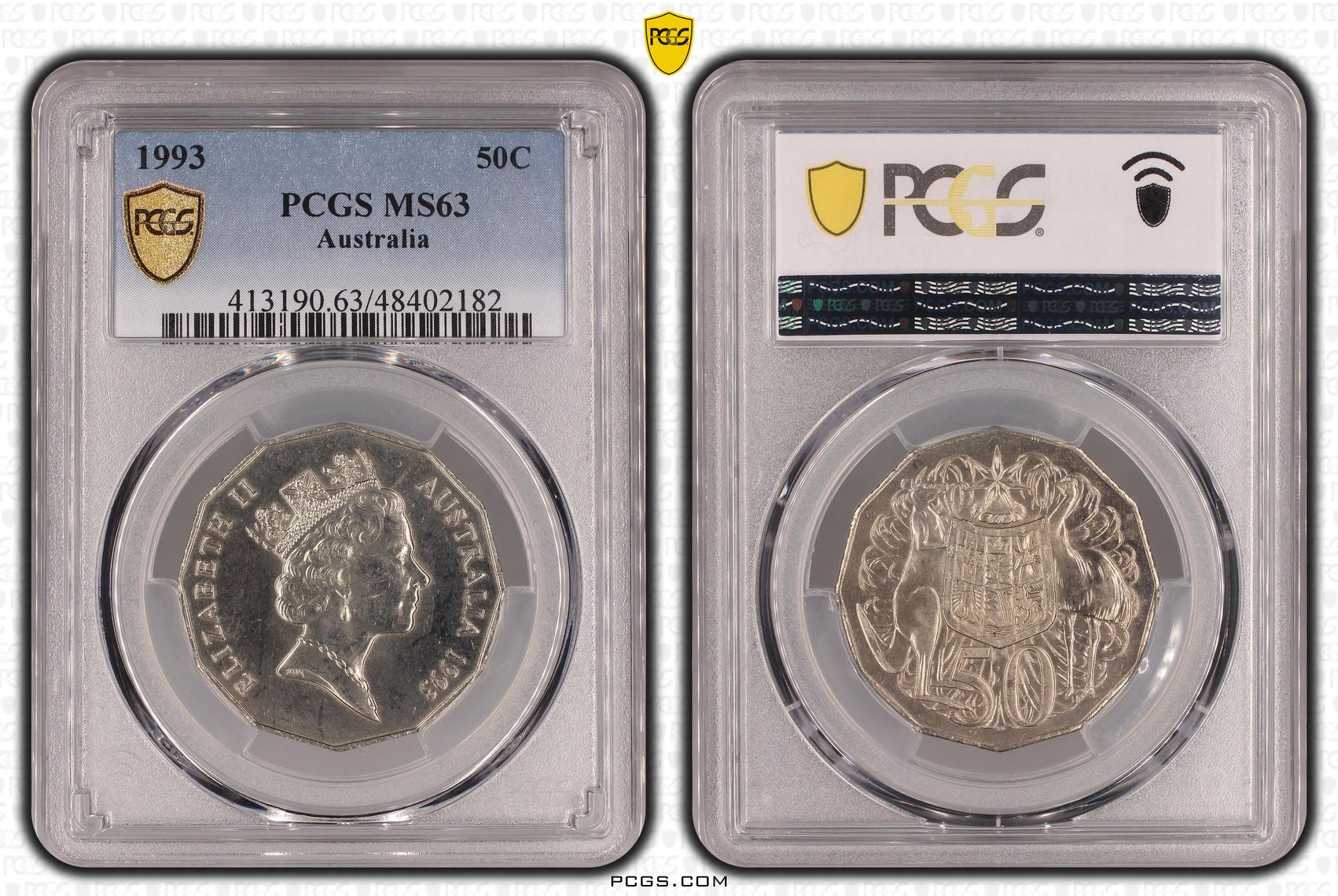 Fifty Cent, 1993, PCGS MS63