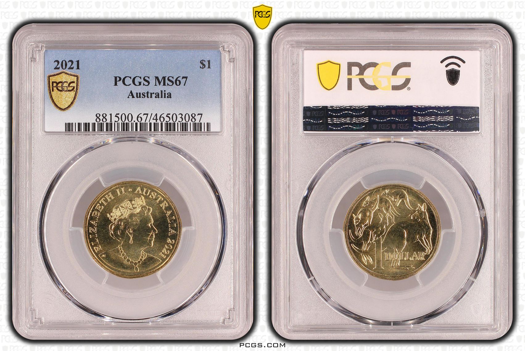 One Dollar, 2021, PCGS MS67