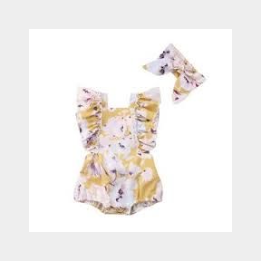 KITTIKIN-CLASSIC BABY FLOWER ROMPER/ONESIE FOR GIRLS-- 3-6 months Girls-50588/1707 B4( s1)