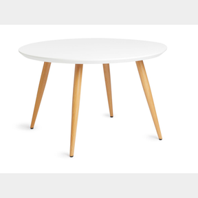 GEORGE AND MASON - BLONDE ROUND WOODEN DINING TABLE