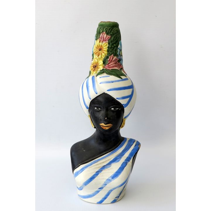 1950'S ITALIAN CERAMIC FIGURAL LIQUOR DECANTER