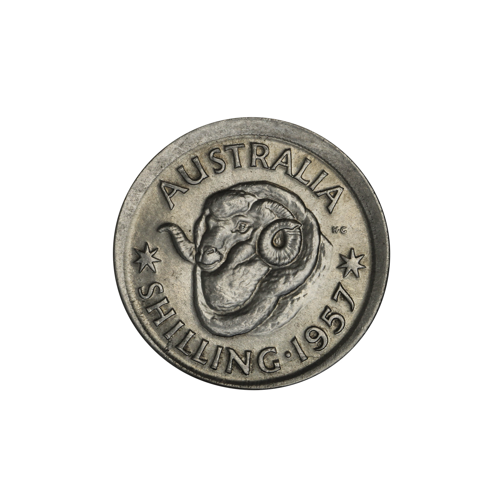 Elizabeth II, Shilling, 1957, aUNC