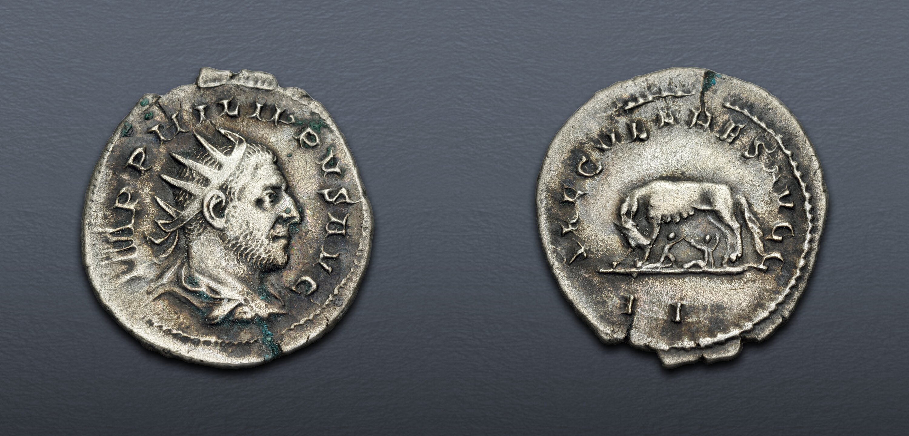 Philip I. AD 244-249. AR Antoninianus (21mm, 3.39 g, 6h). Ludi ...