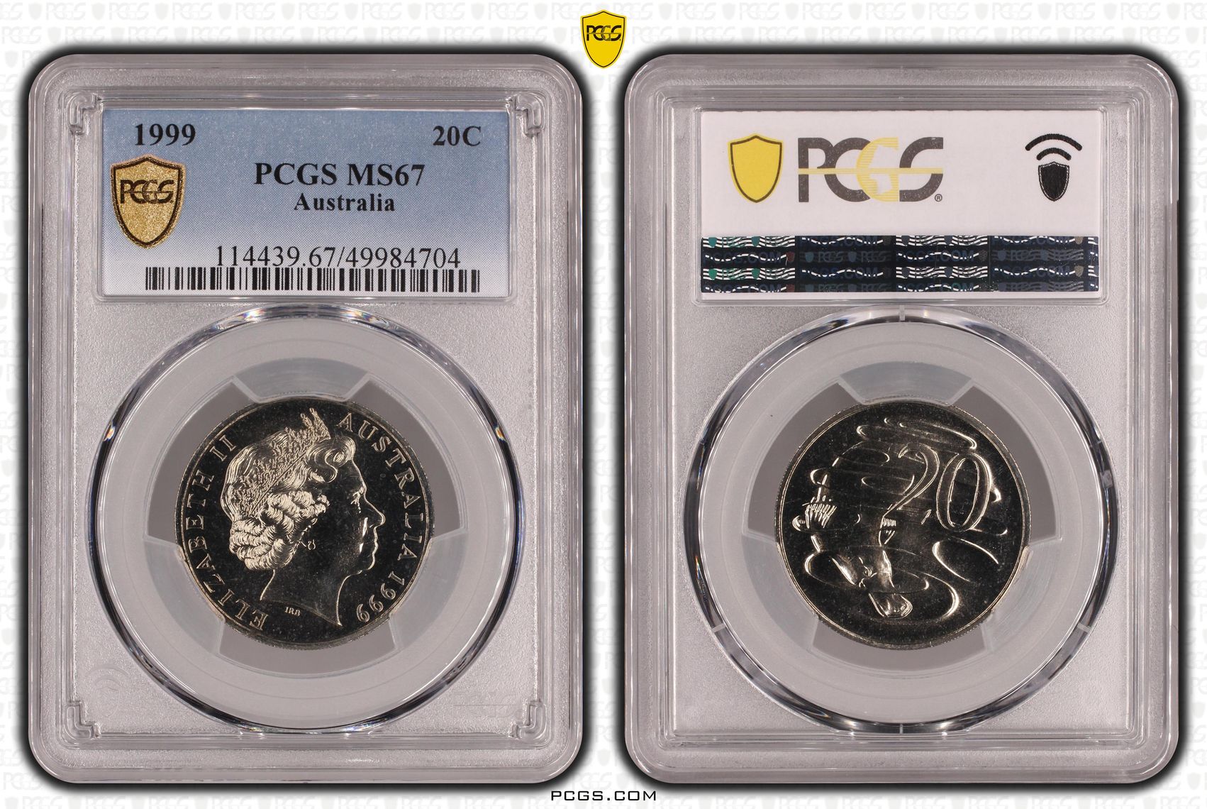 48 · Twenty Cent, 1999, PCGS MS67