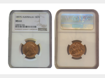 1897 Queen Victoria Old Head Sydney Mint Gold Sovereign NGC MS61