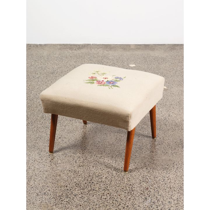 A 1950s oak stool