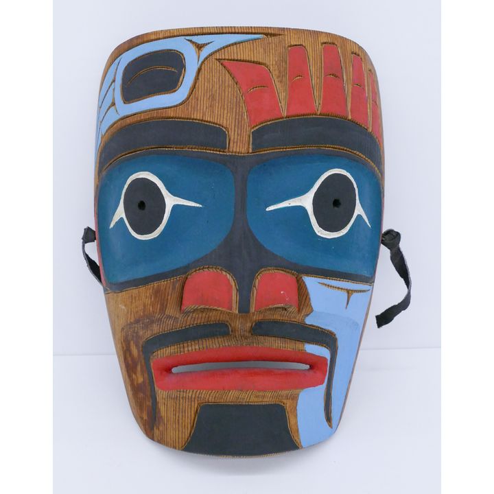 Gary Rice ''Kwagiulth Self Portrait Mask'' Cedar