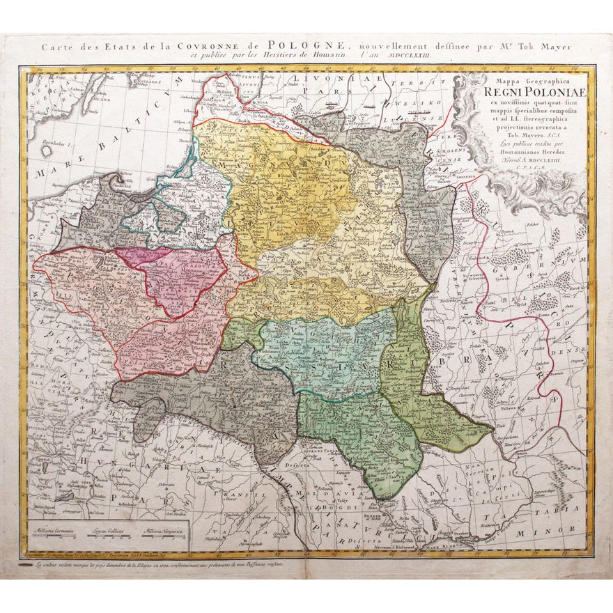 Tobias Mayer | Mappa geographica Regni Poloniae
