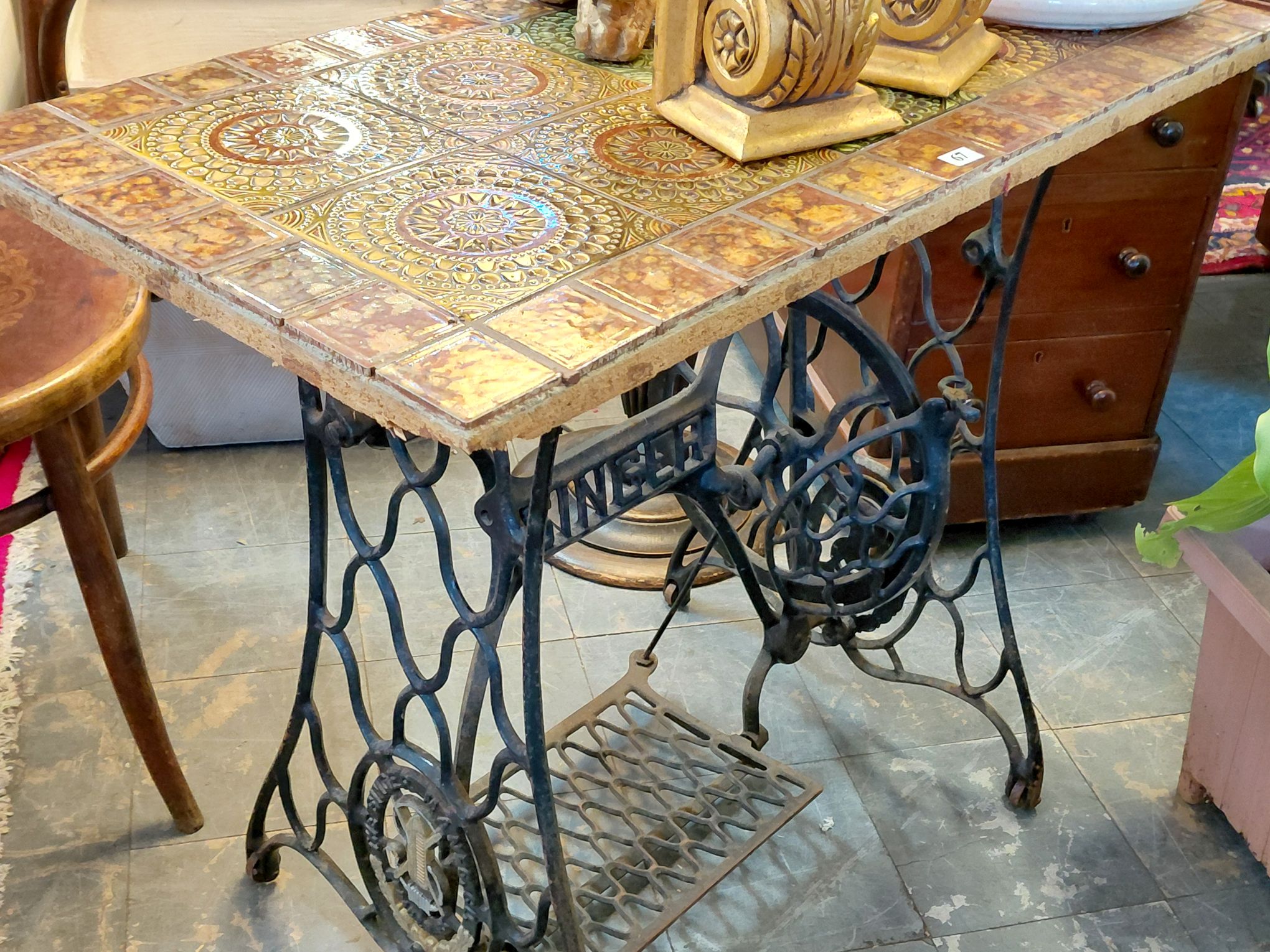 67 · TILE TOP GARDEN TABLE