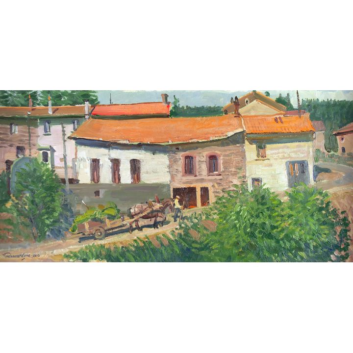Village in Central France by Robert Lougheed (1910-1982)