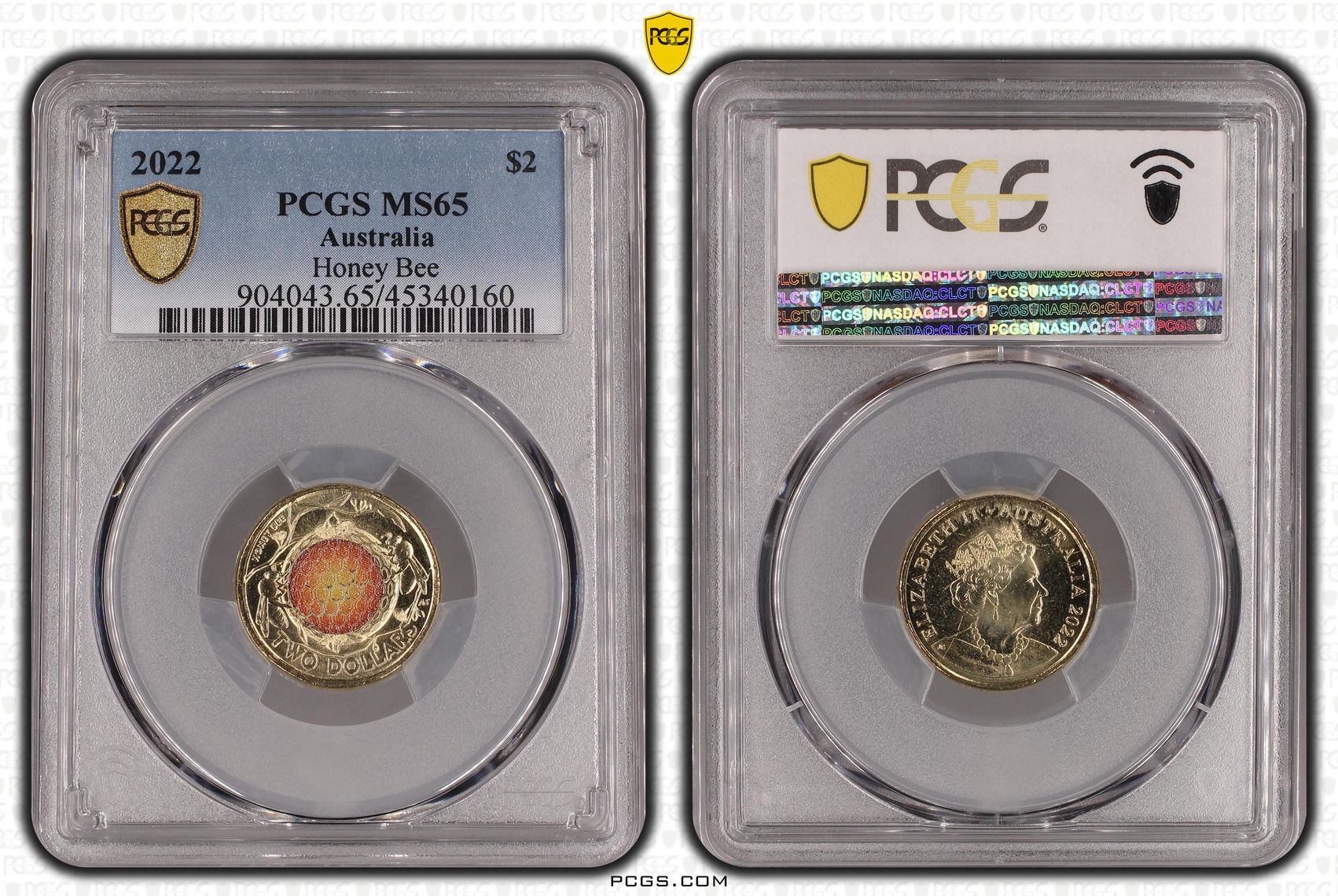 Honey Bee, Two Dollar, 2022, PCGS MS65