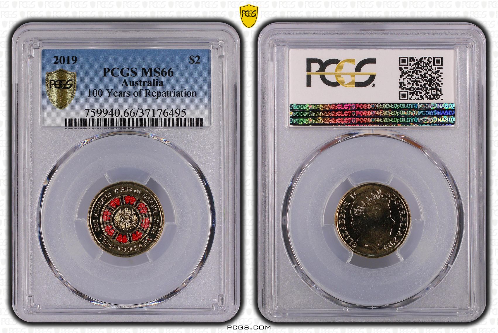 Elizabeth II, 100 Years of Repatriation, Two Dollar, 2019, PCGS MS66