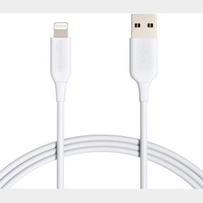 AMAZON BASICS 2-PACK FAST CHARGING USB-A TO LIGHTNING ABS DURABLE CHARGER CABLE, MFI CERTIFIED FOR APPLE IPHONE CHARGING, IPHONE 1