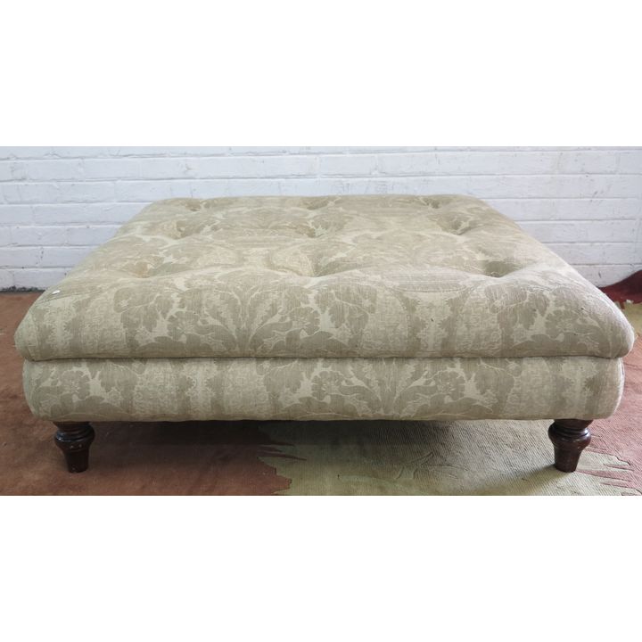 BUTTON-UPHOLSTERED OTTOMAN