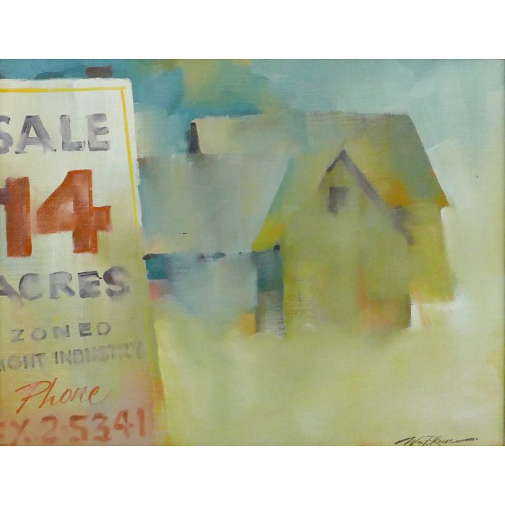 William Reese ''Goodbye Good Times'' Oil on Canvas Framed 22''x26''
