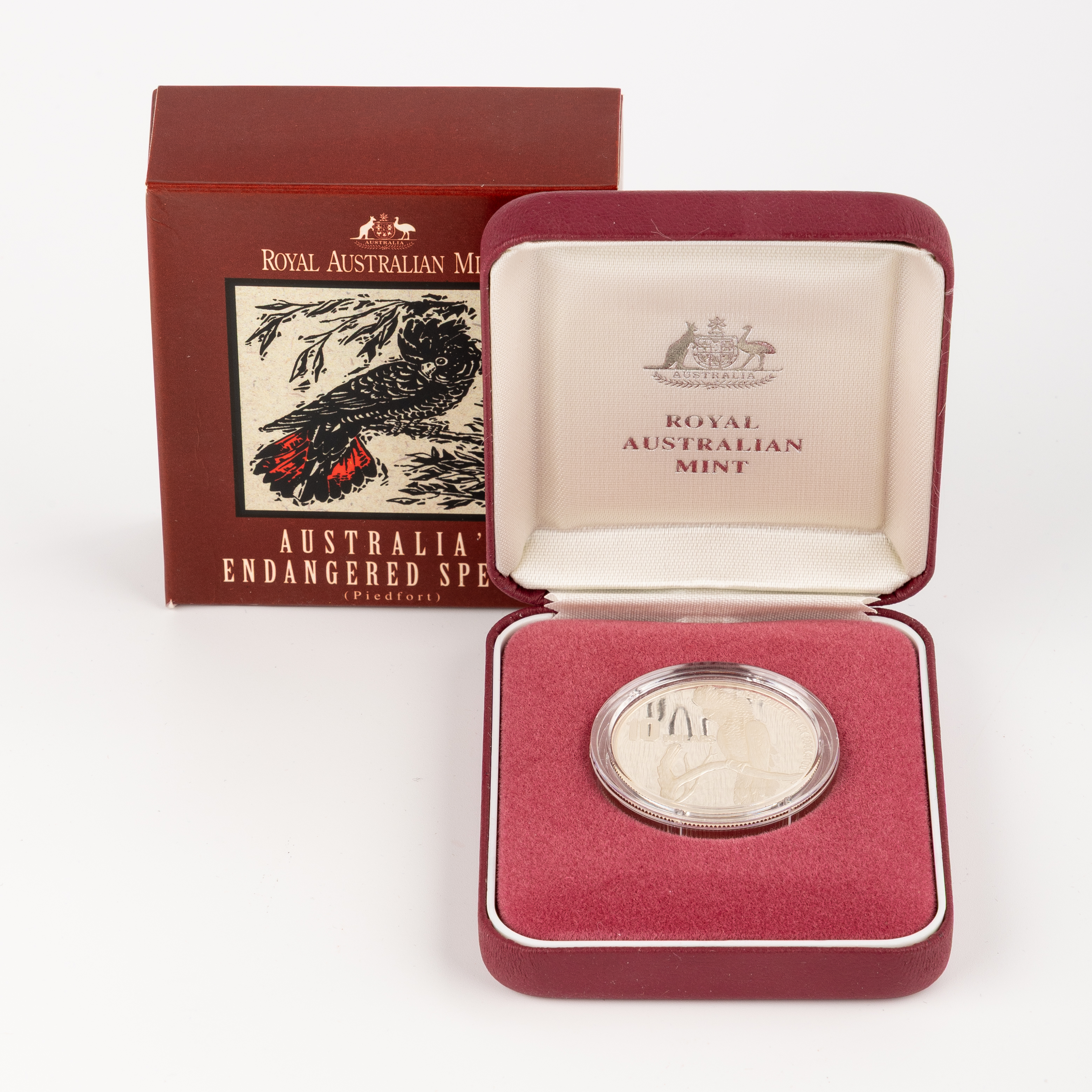 Endangered Species Piedfort Silver Proof Coin - Cockatoo, Ten Dollars, 1997, PCGS