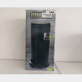 GEORGE MASON - 30 LITRE SOFT CLOSE PEDAL BIN - BLACK -
